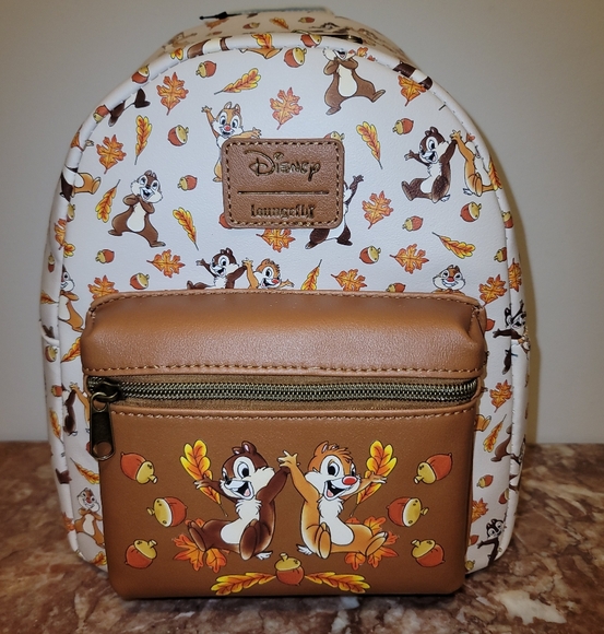 NWT Disney Loungefly Chip and Dale Mini Backpack - Picture 1 of 4